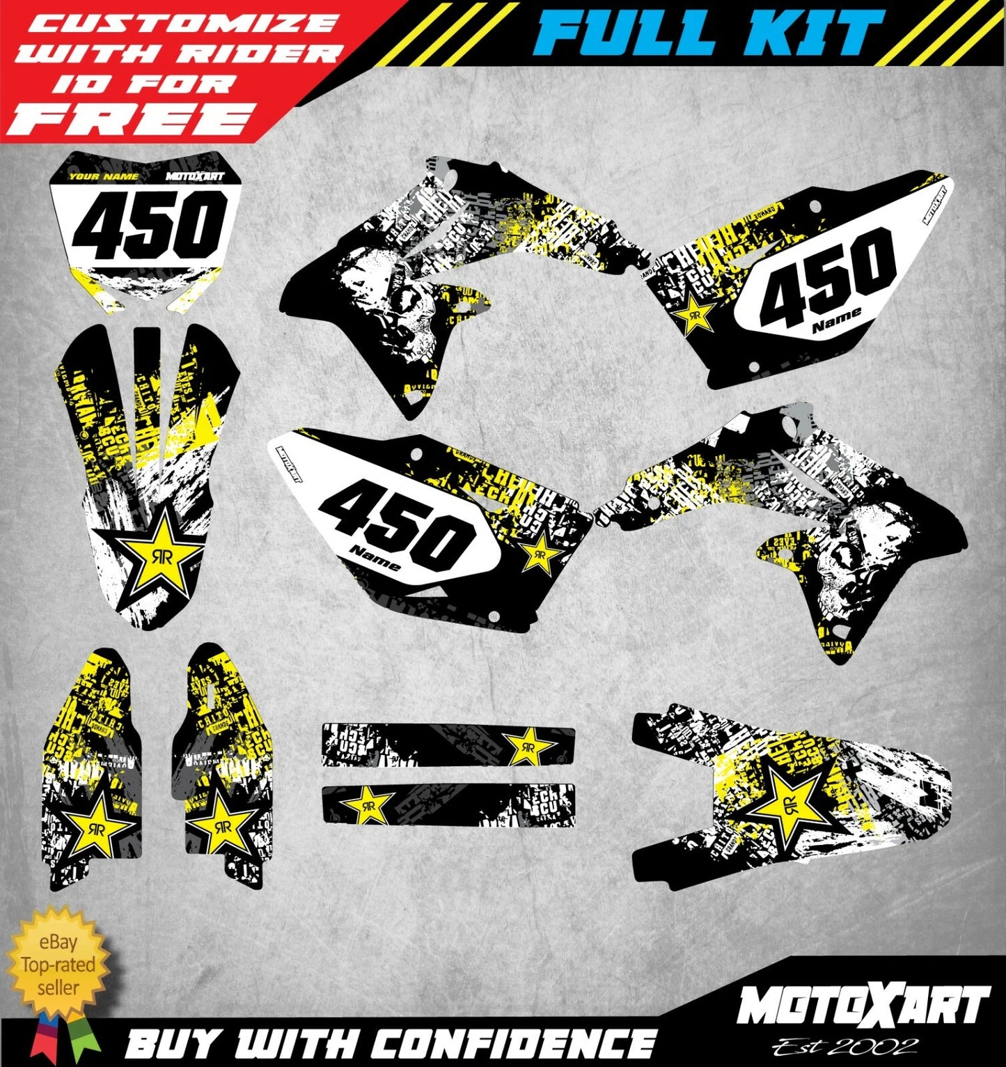 Custom Graphics Full Kit for Suzuki RMZ 450 (2008-2017) - GRAFFITI STYLE