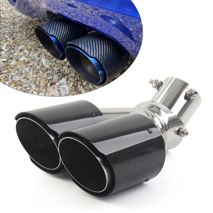 101mm Carbon Fiber Muffler Tip Y Shape for Universal Exit Exhaust Pipe