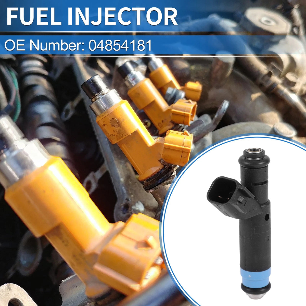 Fuel Injector No.04854181 for Jeep Wrangler 4.0L (1999-2004)