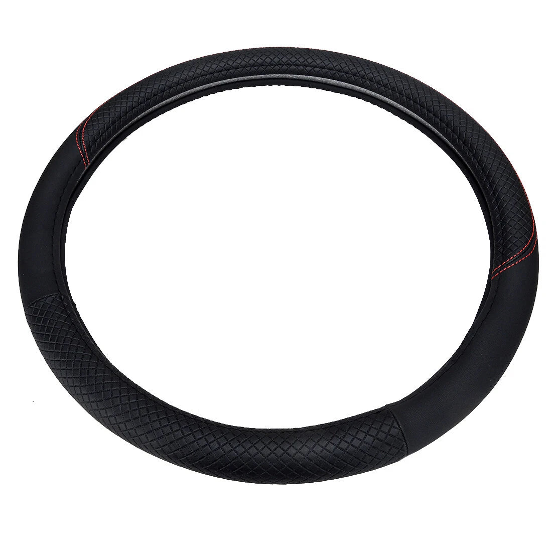 38cm PU Leather Steering Wheel Cover for Car - Breathable Anti-Slip (All Years)