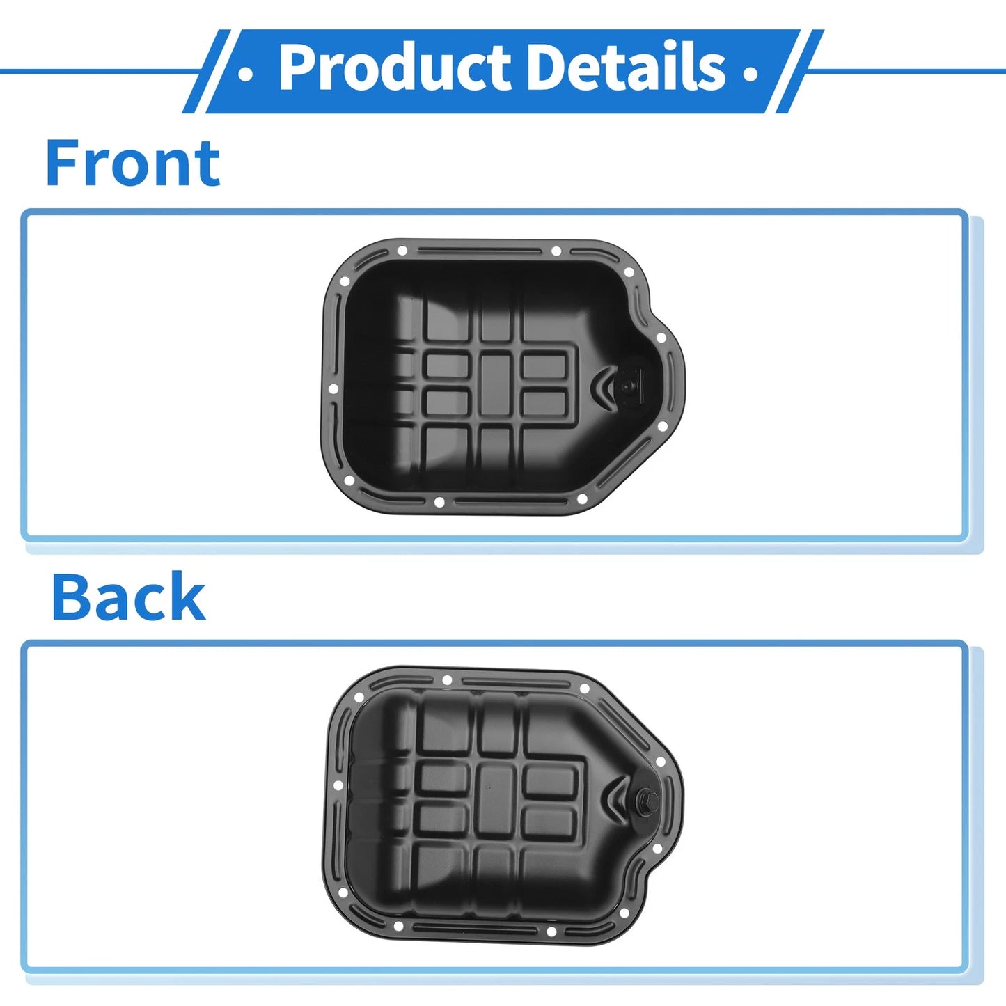 1 Pc Engine Oil Pan for Infiniti I35 Base V6 3.5L (2002 - 2004) Iron Black