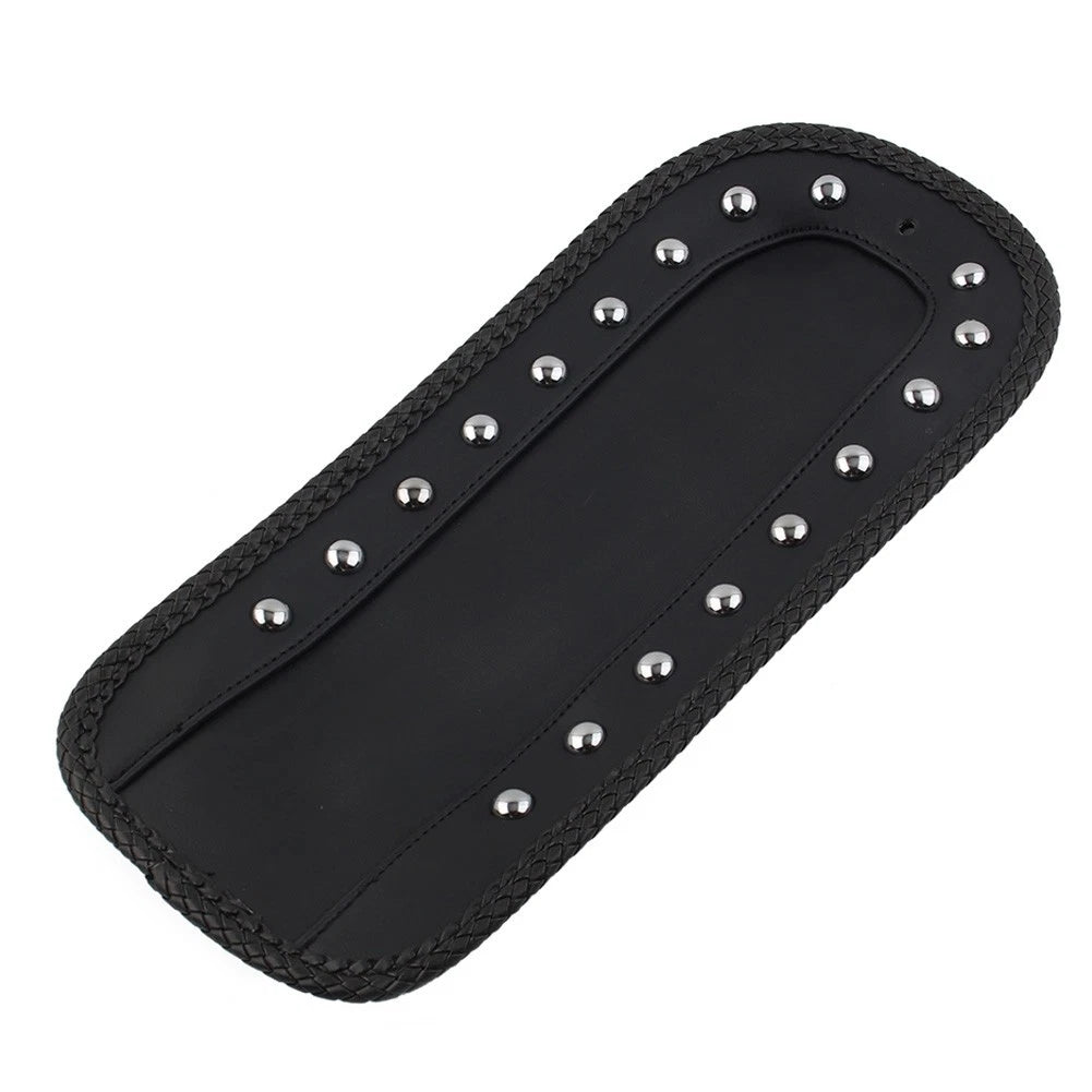 Black PU Leather Rivet Rear Fender Bib Solo Seat for Harley Softail (1984-2006)