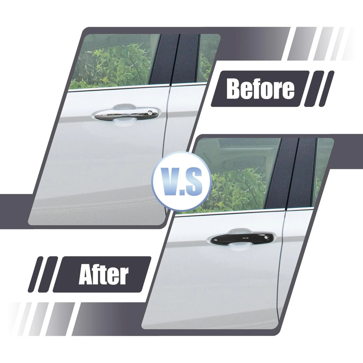 4pcs / GlossBlack / DoorHandle Cover for Toyota Camry without Smart Entry Holes