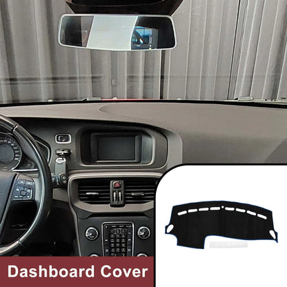 Dashboard Cover Mat for Volvo V40 2013-2017 Sun Protector Pad Black Blue