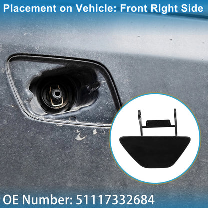 Front Right Washer Nozzle Cover for BMW 528i (2014-2016) Unpainted