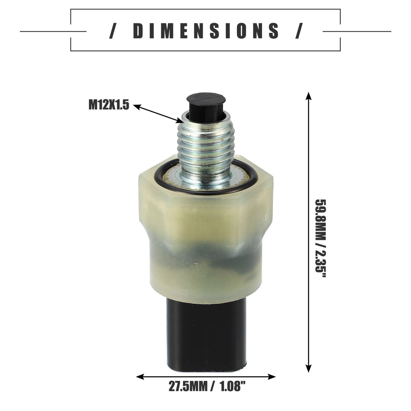 Engine Oil Pressure Sensor for BMW 320i (2006-2013) - Metal, Black/Silver Tone