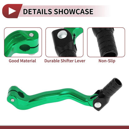 Folding Motorcycle Gear Shifter Lever for Bosuer M4 Green Lever Black Head