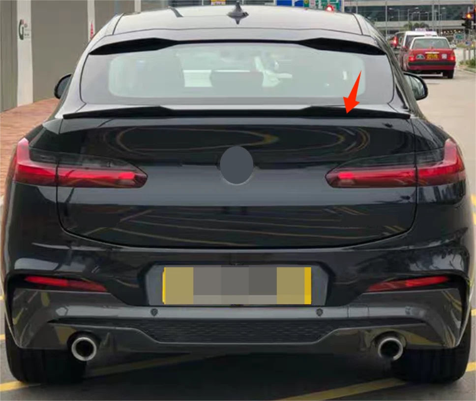 Rear Trunk Spoiler Wing Glossy Black Cover Trim for BMW X4 G02 (2019-2022)