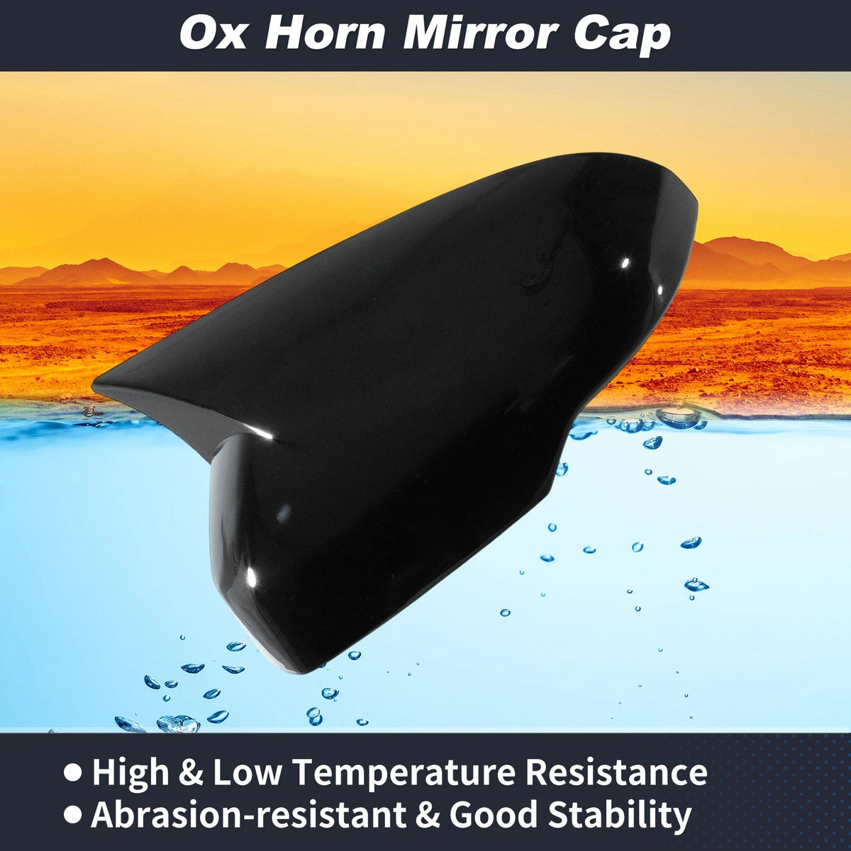 2 x Left Right Side Ox Horn Rear View Mirror Covers for Honda CRV (2023-2025)