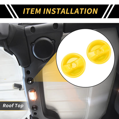 Roof Top Mounting Knob Screw Cover for Jeep Wrangler JK (2007-2017) Yellow