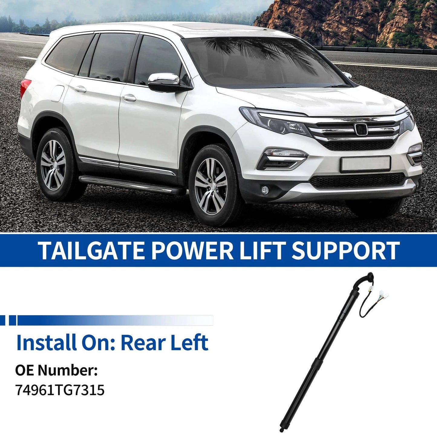 Rear LH Tailgate Power Lift Support for Honda Pilot (2016-2017)