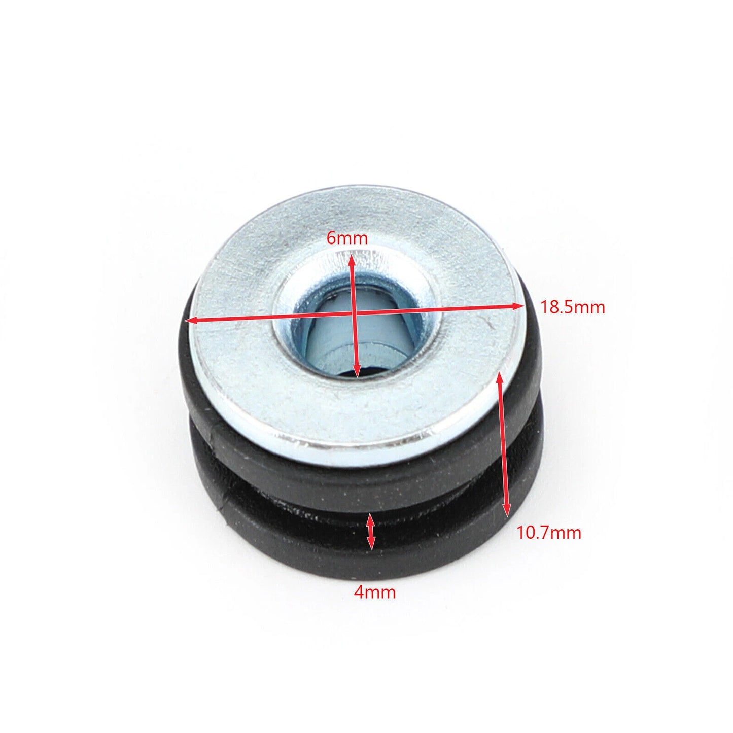 10pcs M6 Eyelets Cushion Side Cover Fairing for Motorcycle Scooter (F2)