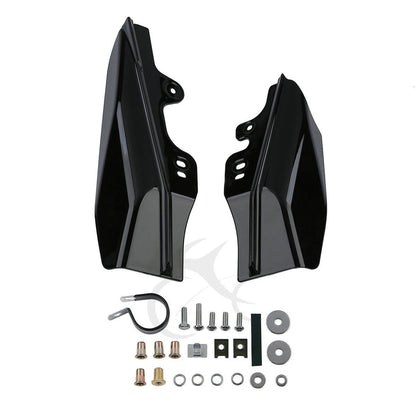 Chrome/Black Mid-Frame Air Deflectors for Harley Touring Street Glide (01-08)