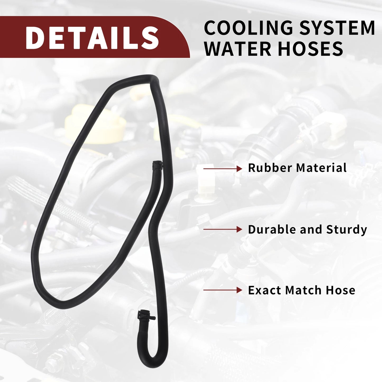 Overflow Hose for Focus MK2 2004-2011 (2 x) Black