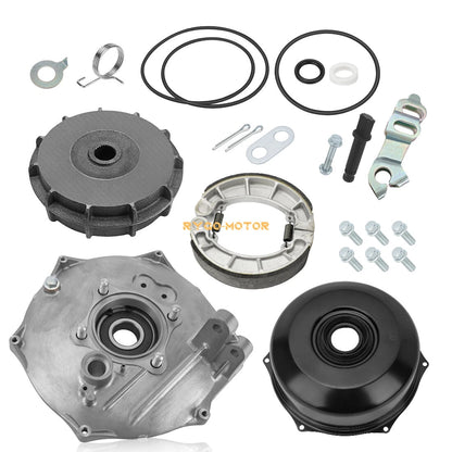 Rear Brake Drum Hub Plate Cover Shoes Bearing Seals 14-24 for Honda Rancher