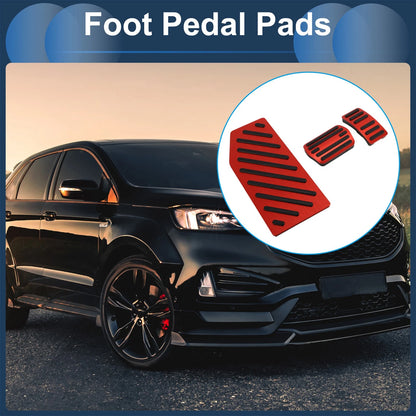 3 Pcs Automatic Foot Accelerator Pedal Covers for Ford Edge (2023)