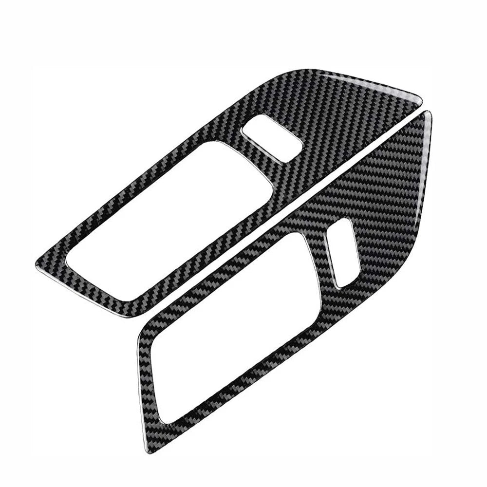 Carbon Fiber Interior Door Handle Trim Covers for 2015-2022 Ford Mustang