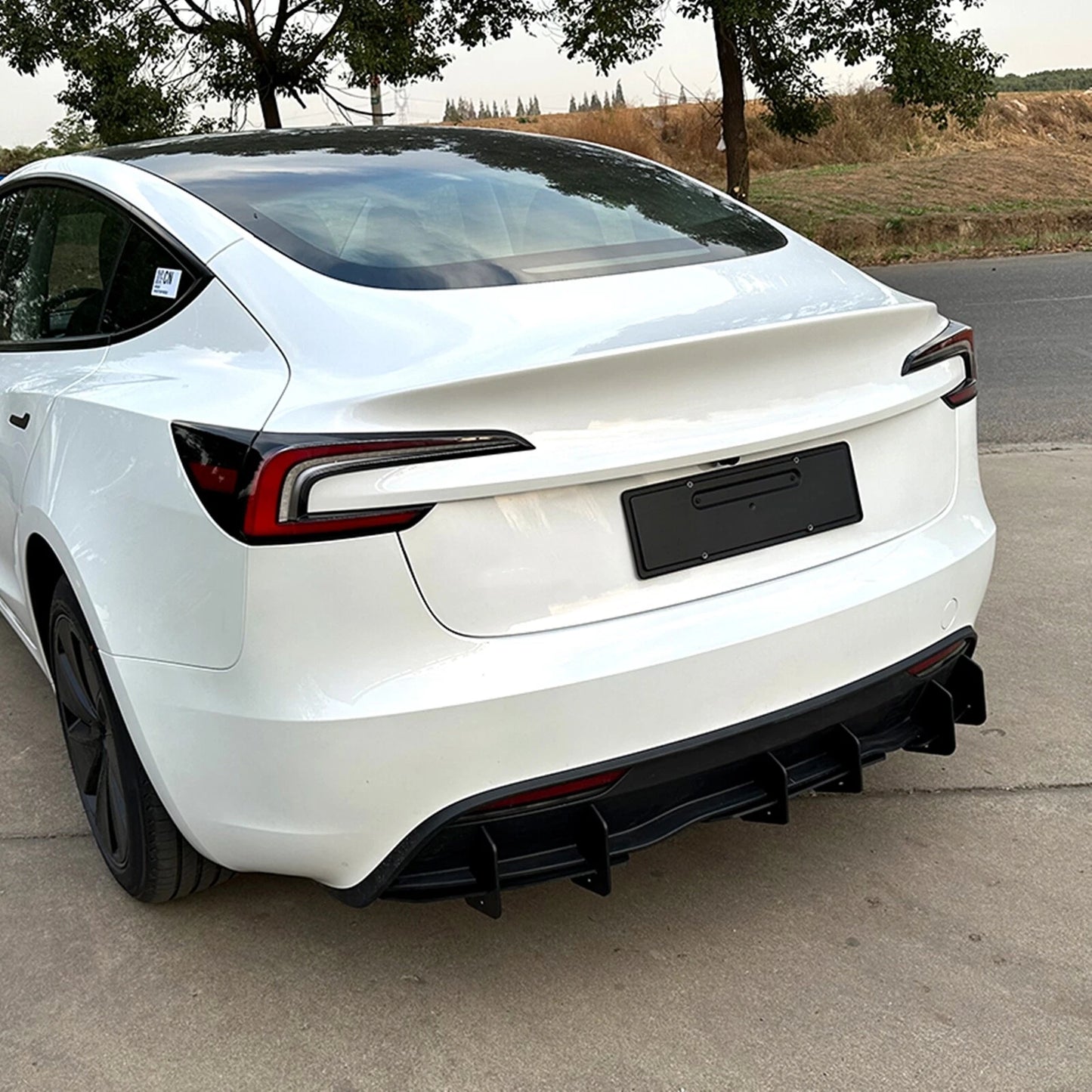 Rear Bumper Diffuser Lip Trim Kit for Tesla Model 3 (2023-2024)