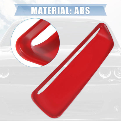 Pair Hood AC Outlet Cover Trim Red for Dodge Challenger
