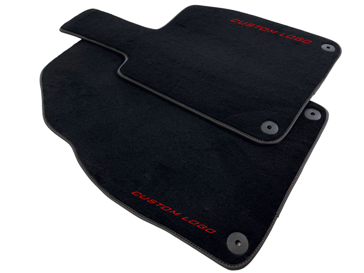 Custom Black Carpet Floor Mats for Porsche 718 Cayman (2017-2024)