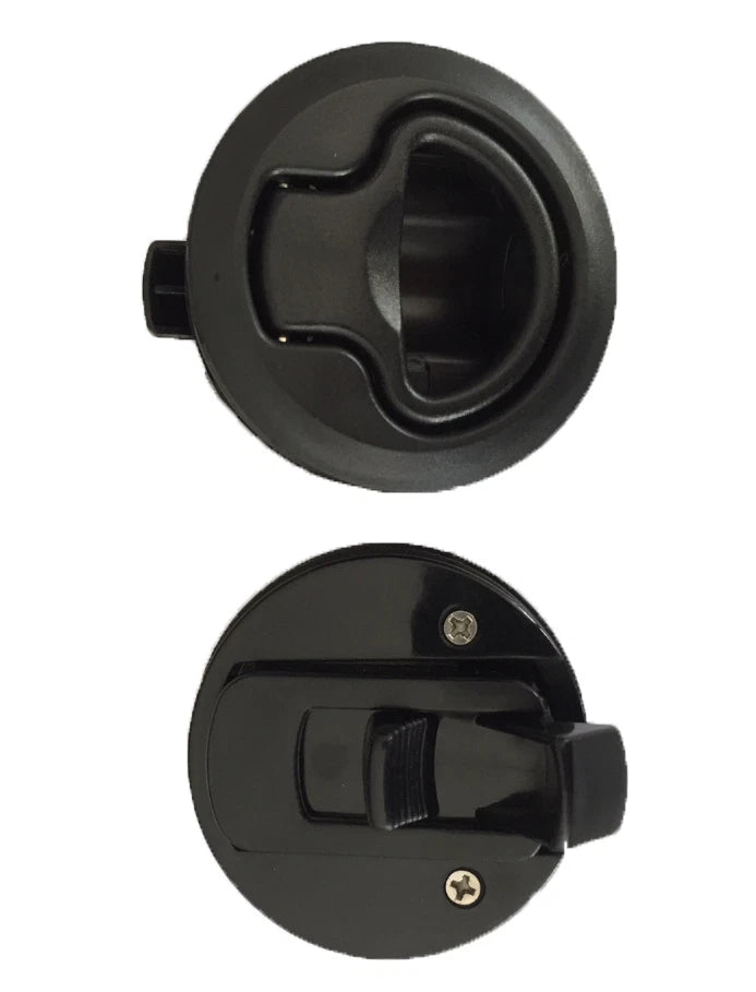 Slam Latch Flush Mount Door Latch 62mm for Boat/Caravan/4WD, Black