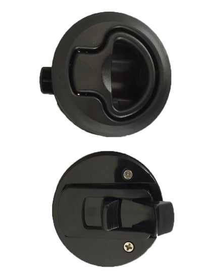 Slam Latch Flush Mount Door Latch 62mm for Boat/Caravan/4WD, Black