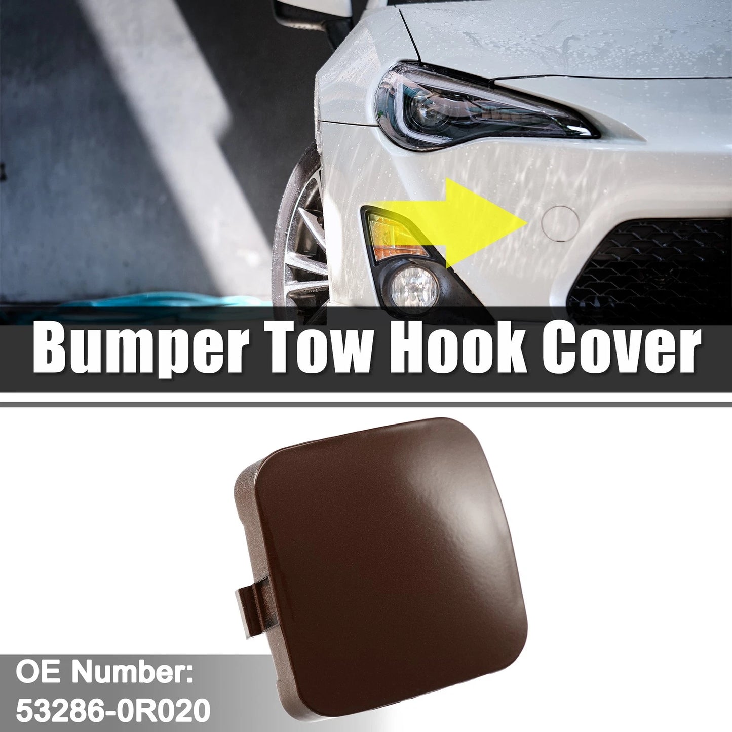 Front Right Bumper Tow Eye Hook Cover for Toyota Rav4 (2013-2018)