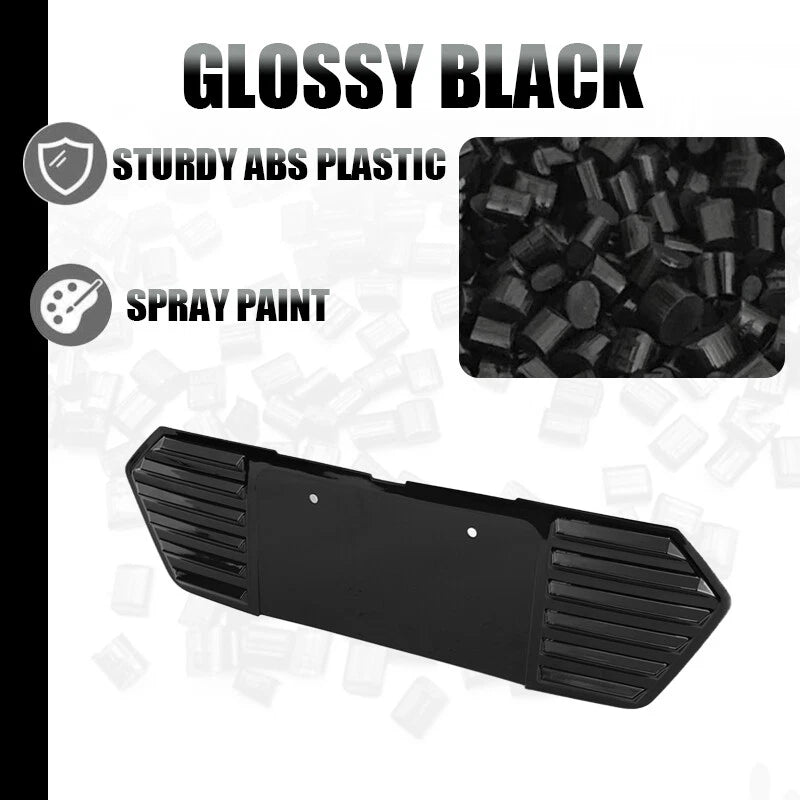 Glossy Black ABS Plastic Rear License Plate Frame Trim for Corvette C8 (2020-2023)