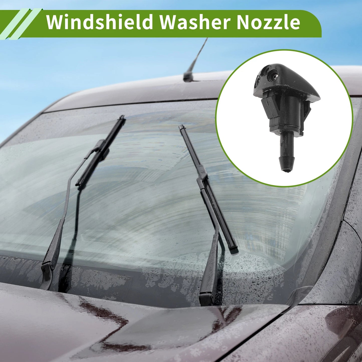 Windshield Washer Nozzle & Hose Connector for Honda (2006-2011)