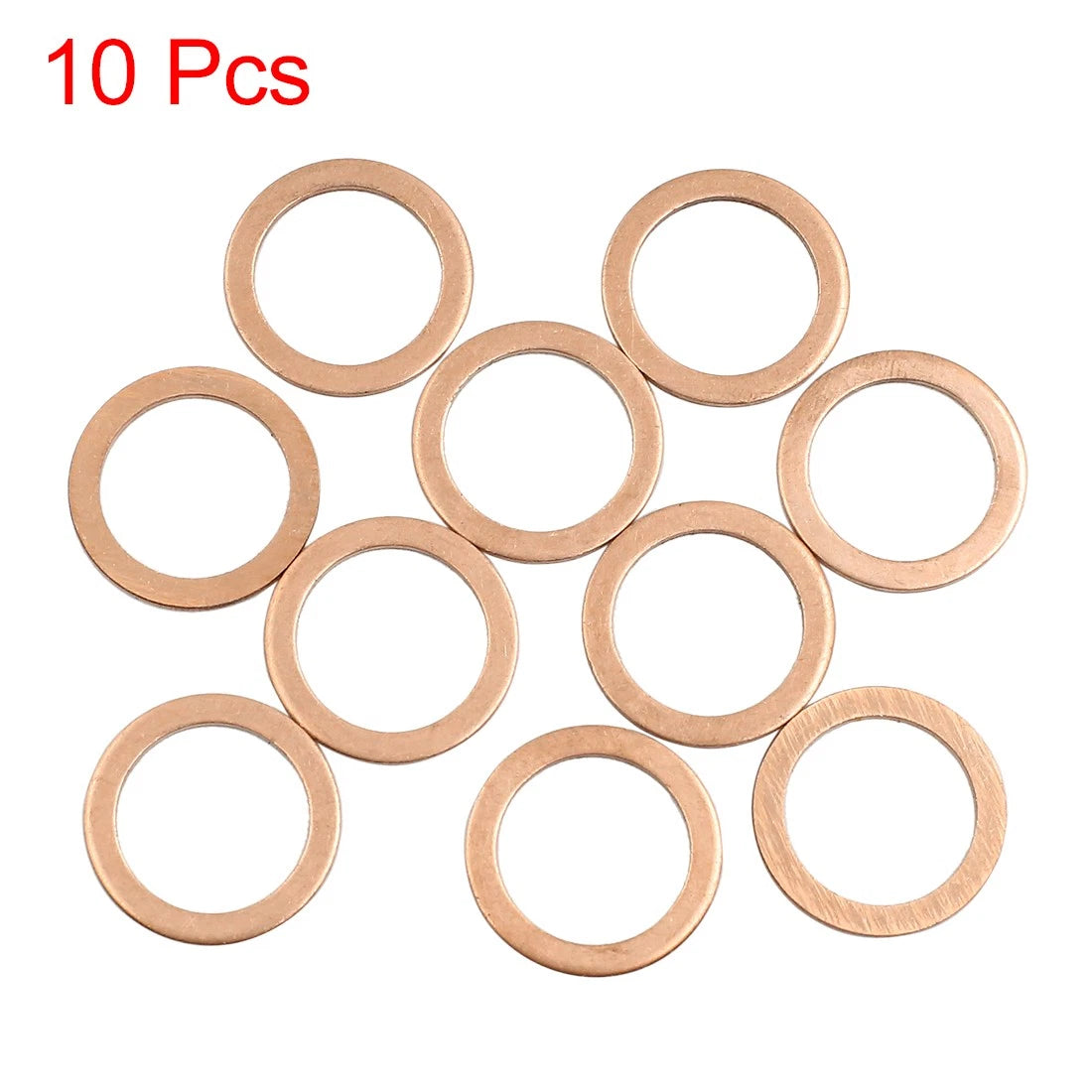 10 x M16 Flat Copper Washers Oil Drain Plug Gaskets for Nissan (11026-61000)