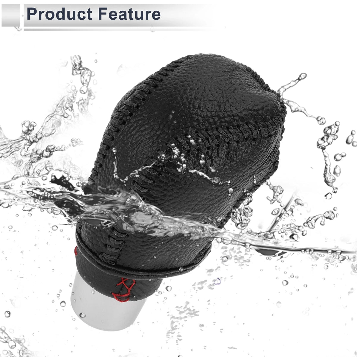 Gear Shift Knob Cover for Toyota Camry 2019-2022 Pebbled Black Leather