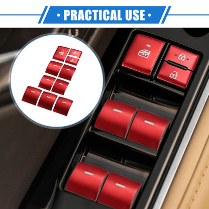 10 x Car Window Switch Button Cover Trims for Toyota Highlander (2020–2022)