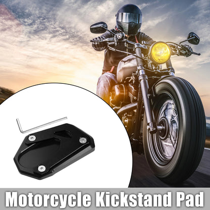 Motorcycle Kickstand Side Stand Plate Pad Black for Suzuki GSX-S (15-21)