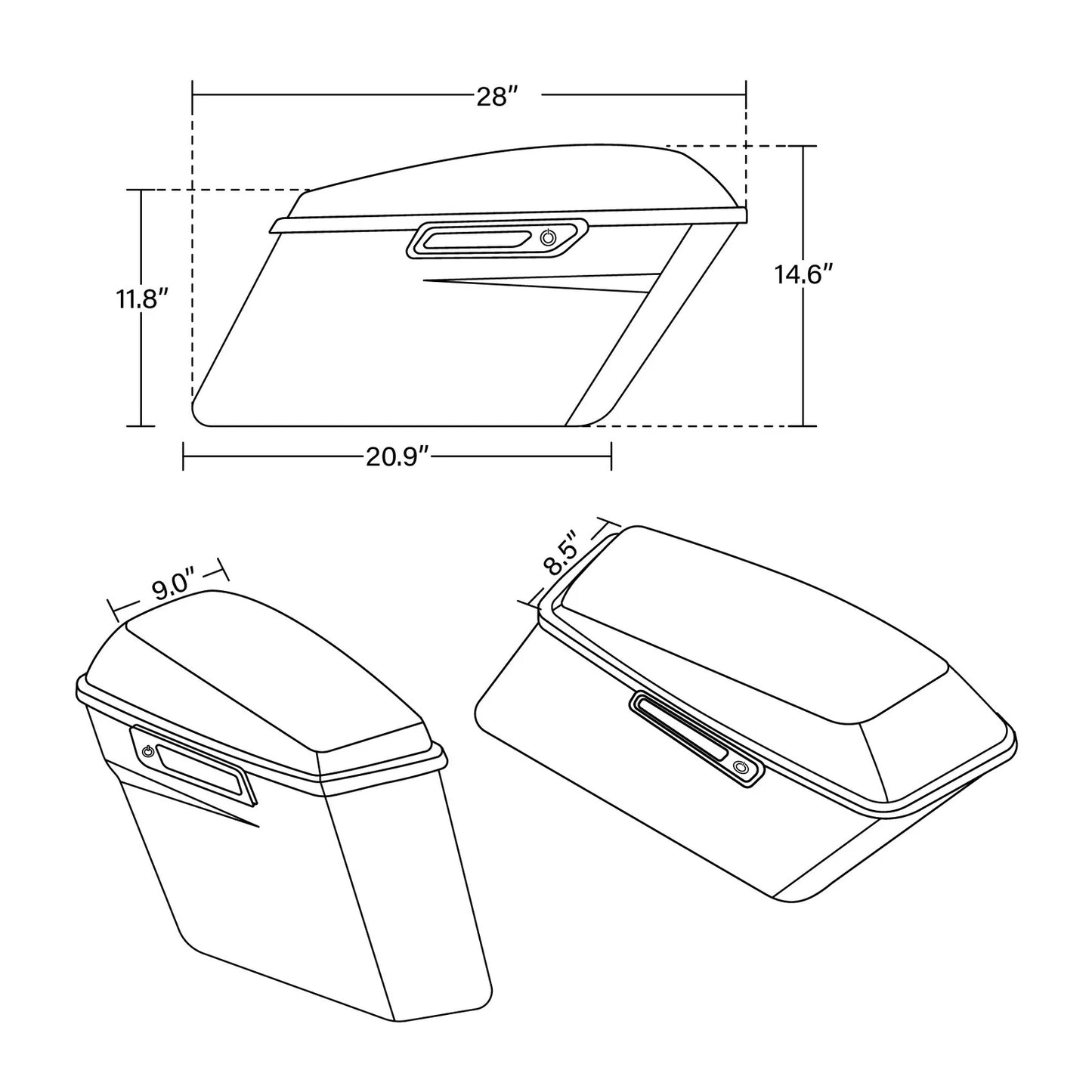 Saddlebags Latches for Harley Touring Street Glide (1993-2013)