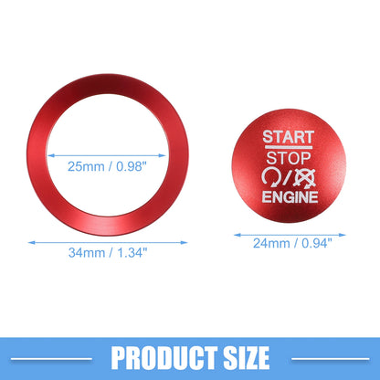 Engine Start Stop Ignition Button Cover for Jeep Compass Renegade (2017-2023)