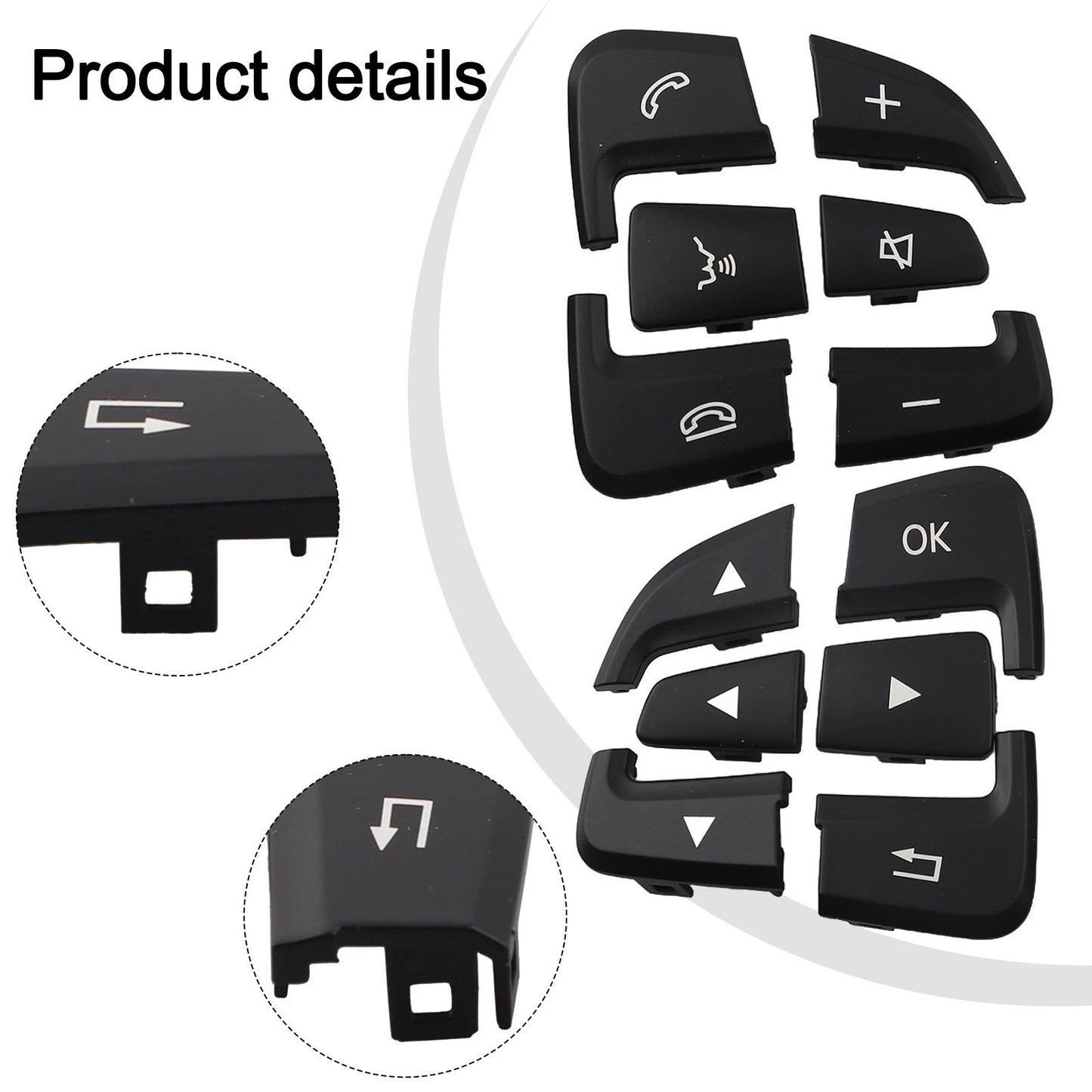 Steering Wheel Button Cover Set for Mercedes-Benz Cars