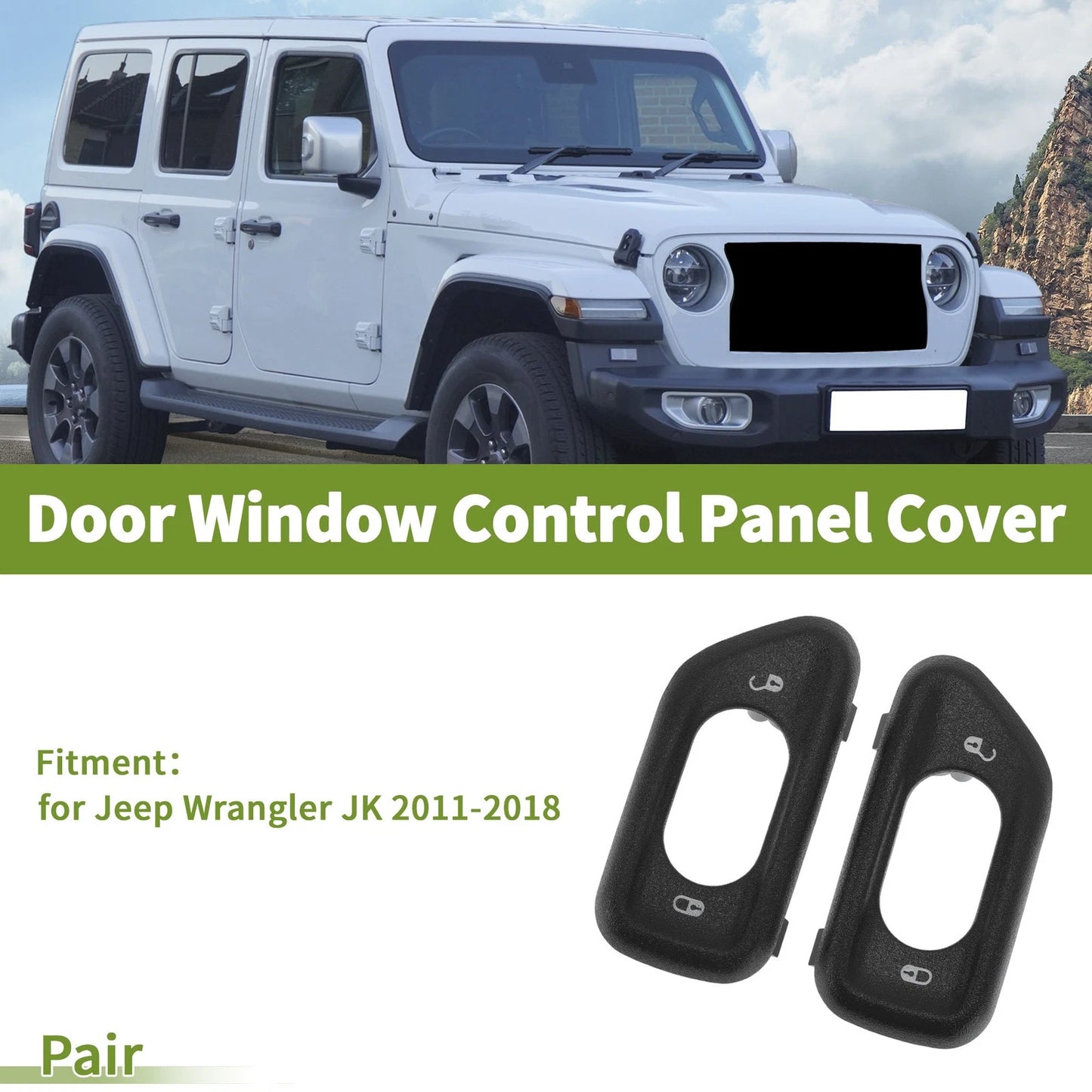 Window Switch Bezel Cover for Jeep Wrangler JK (2007-2018)