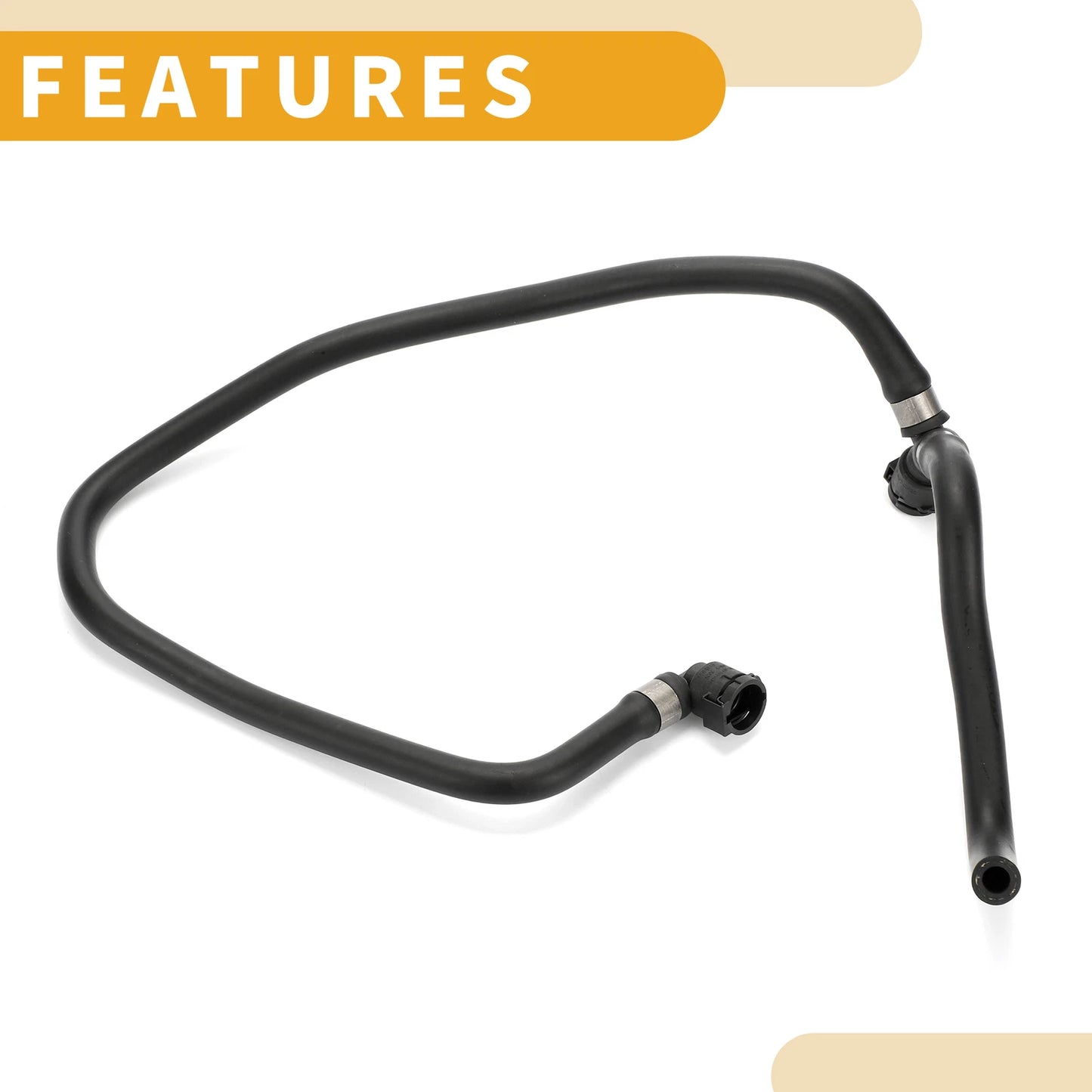 Radiator Hose for BMW F20 F21 2014-2019 2 x Rubber Black