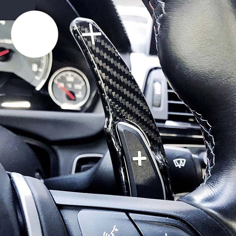 Real Carbon Fiber Steering Wheel Shift Paddle Switch Fit For BMW M3 2014-2018