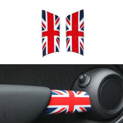 Pair Union Jack Interior Door Handle Knob Cover for Mini Cooper R55 R56 R57 R58