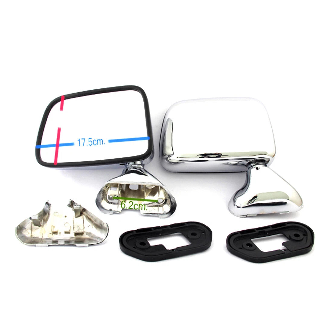 Chrome Door Mirror for Toyota Hilux/4Runner/Surf 1988-1998
