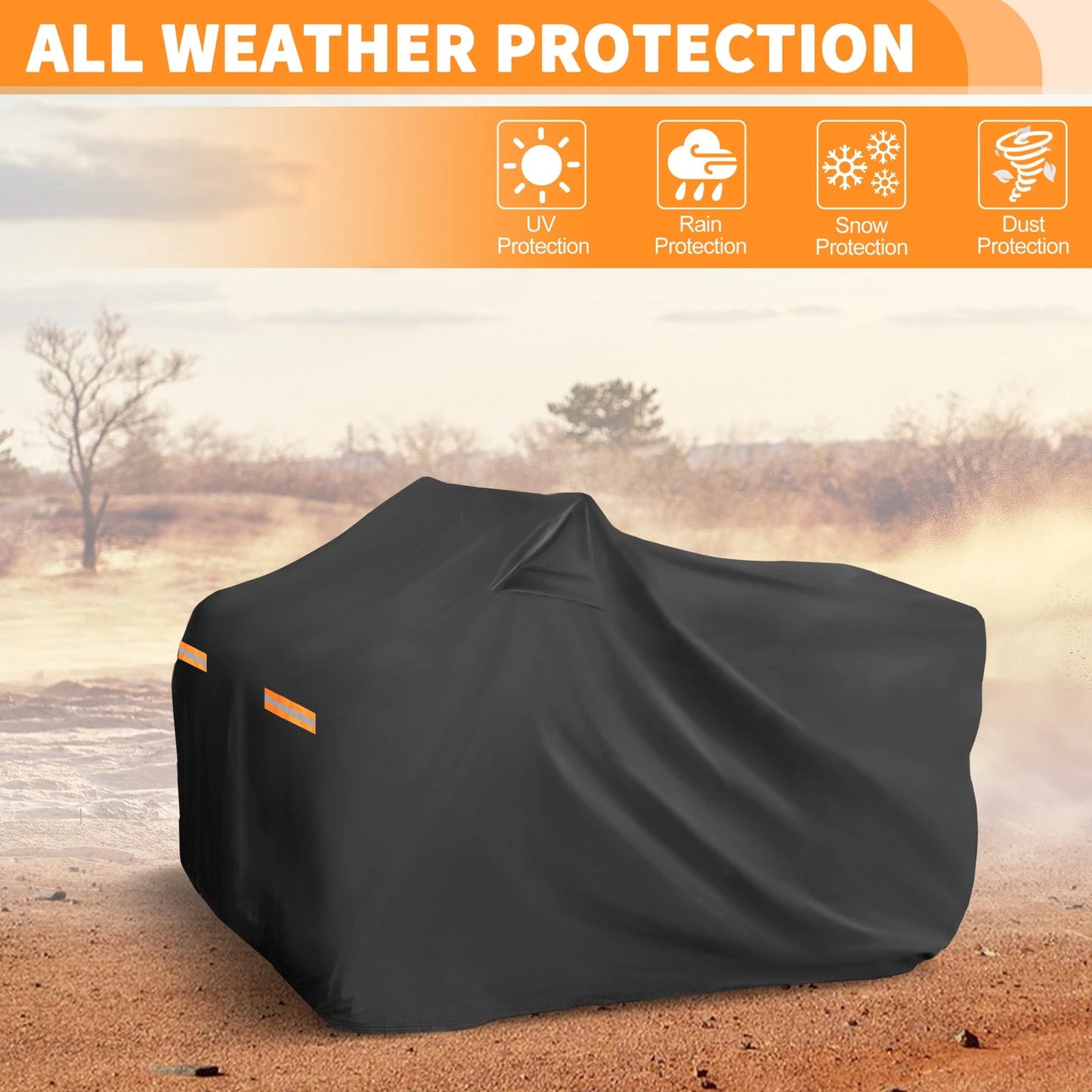 Waterproof Oxford ATV Cover 4 Wheelers Quad for Yamaha Grizzly 700 EPS BK