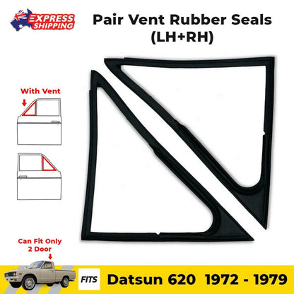 Pair Window Rubber 1/4 Vent Seal Fits Nissan Datsun 620 Pickup 1500 Ute 1972-79