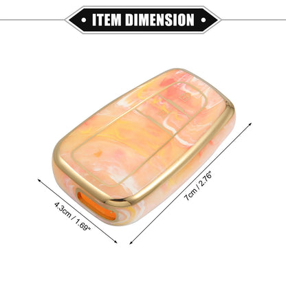 Smart Key Fob Cover Case for Toyota Prius 2006-2022 - 2 x TPU Orange