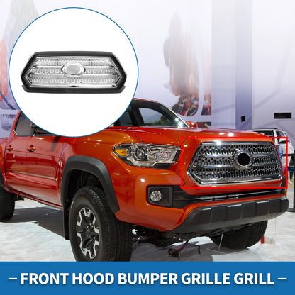 Hood Bumper Grille for Toyota Tacoma (2016-2020) Chrome Silver Black