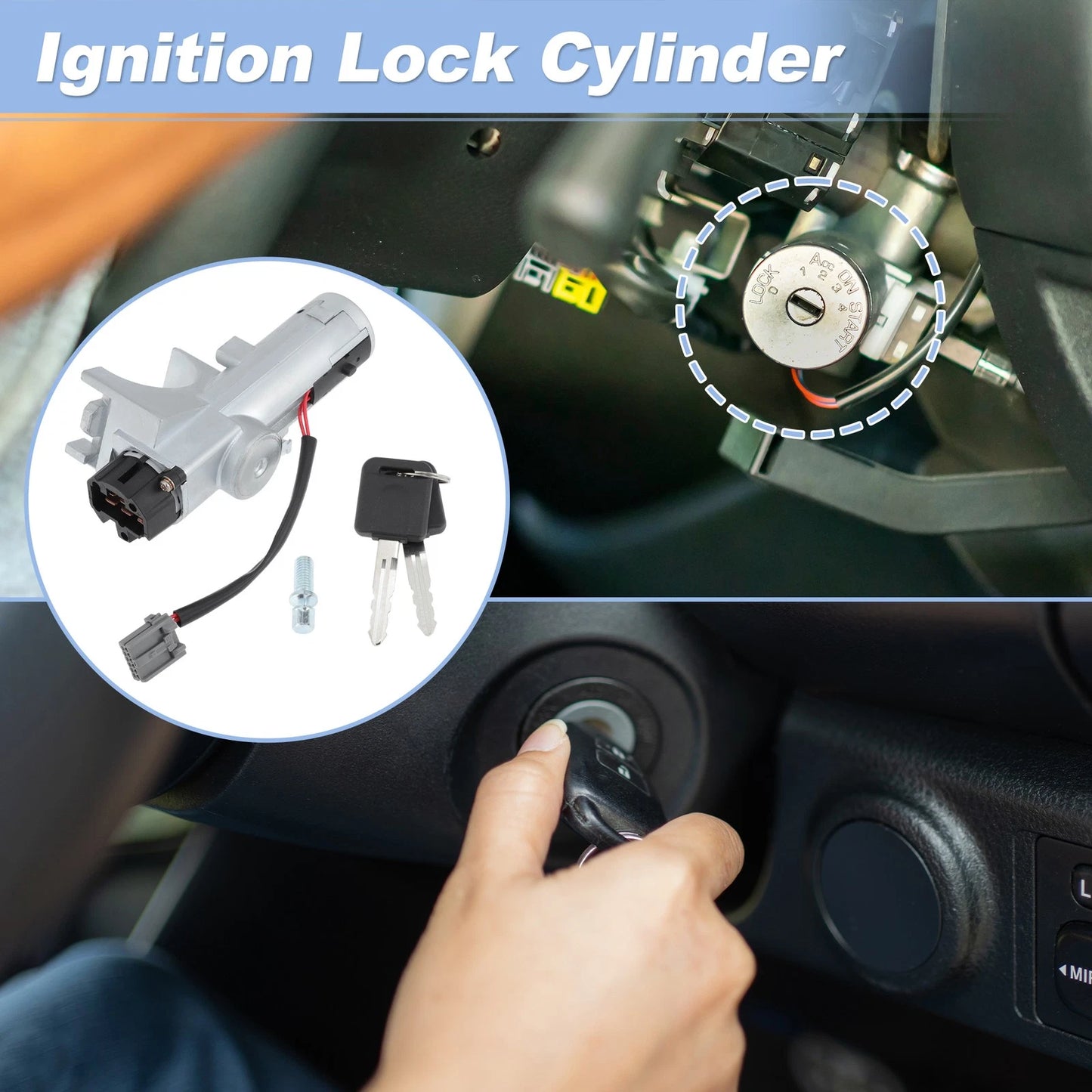 Ignition Lock Cylinder w/ 2 Keys for Nissan Versa (2007-2012)