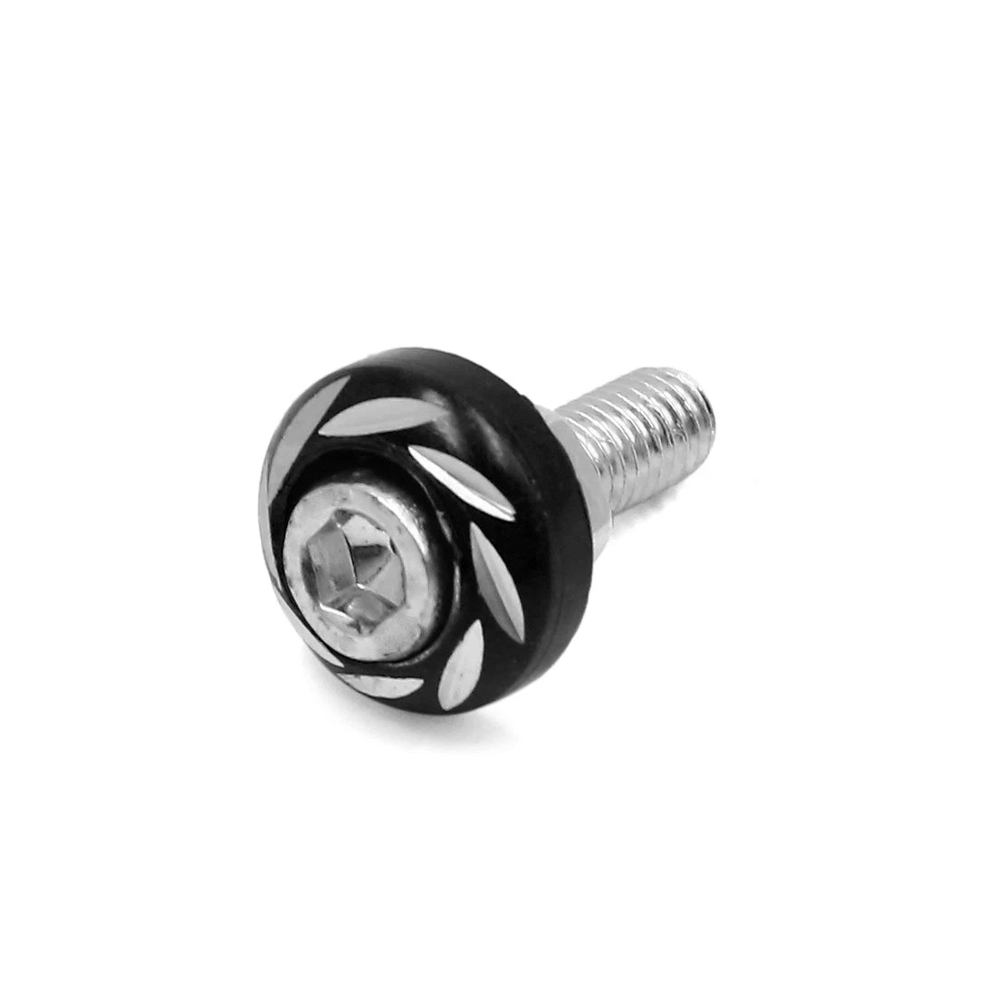 8Pcs 6mm Threaded Motorcycle Plate Frame Screw Bolt Cap Fastener for Motorcycle