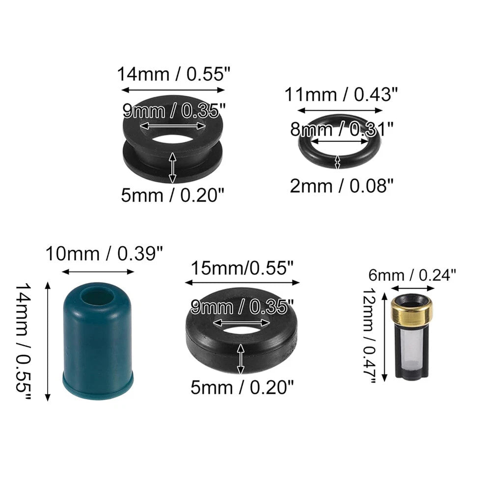 Fuel Injector Repair Seal Kit for Toyota 3VZE 3.0L Truck (1988-1995)