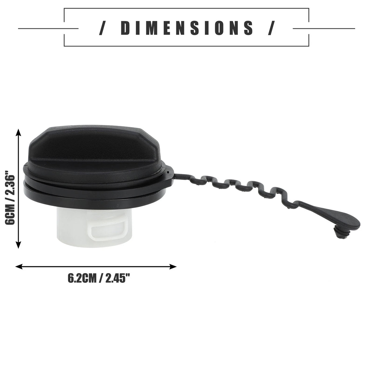 Fuel Tank Filler Cover for Volvo C30 (2008-2013) ABS Black