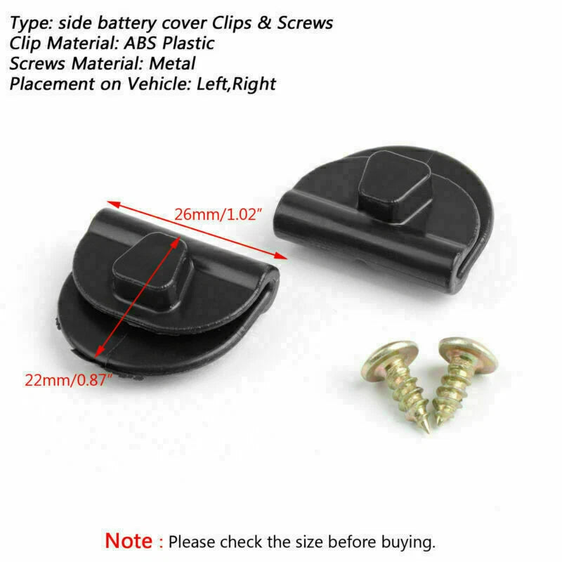 10x Battery Left Side Cover Clips for Harley Sportster XL883/1200 (2004-2018)